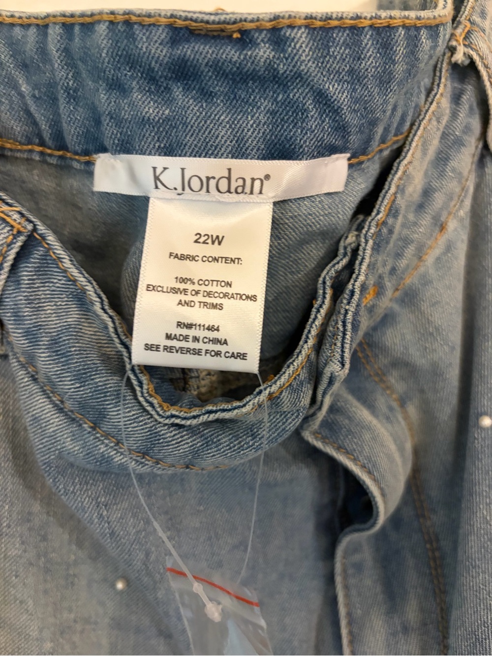 K Jordan Light Blue Straight Leg Women's Jeans